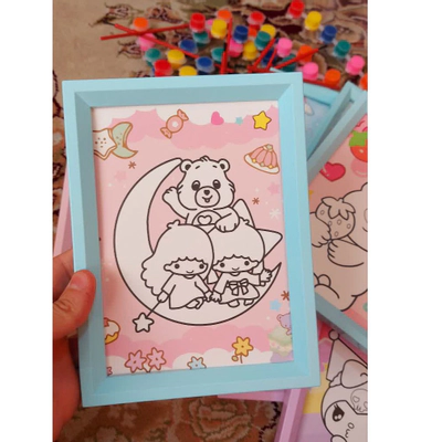 قاب رنگامیزی با گواش