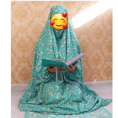چادر سوپر سافت رنگ سبز آبی مدل یاس
