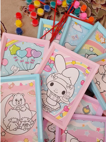 قاب رنگامیزی با گواش