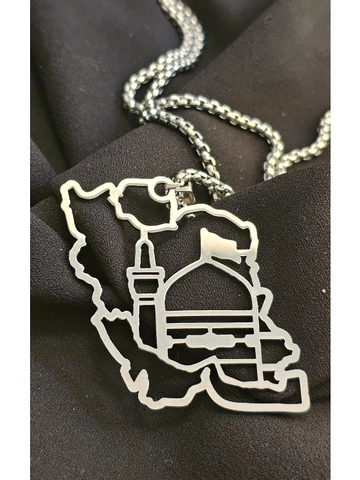 پلاک و زنجیر ایران و حرم امام رضا ( گردنبند)