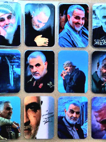 برچسب ضدآب پشت گوشی طرح حاج قاسم